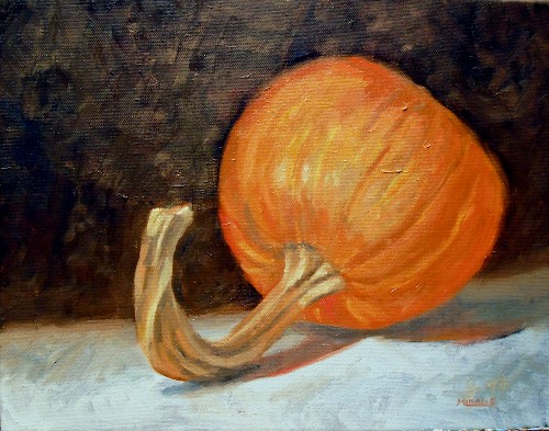 Pumpkin, 11x14 oil on canvas