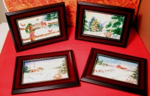 Framed mini paintings