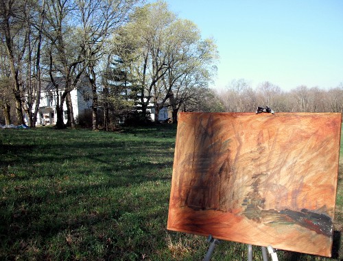 House in spring, step 1