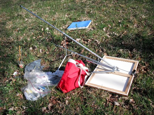 House in spring, oops on a windy day