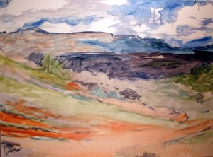 Pecos River Valley, second step.  Oil washes