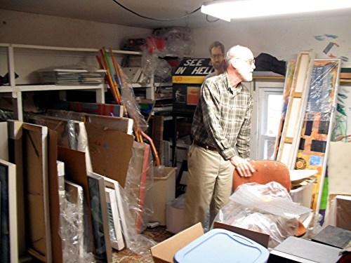 Bill Whorrall in his studio