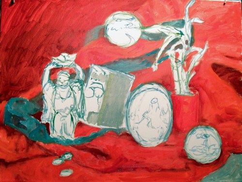 Second stage, blocking in major shapes