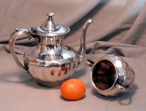 Silver on Grey still life set up