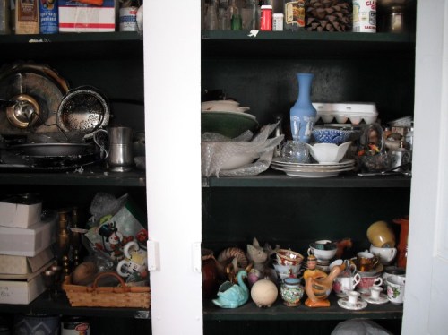 The big cupboard in the backroom of my studio.