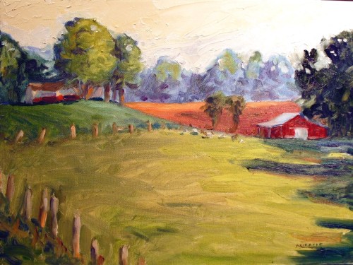 The Goat Farm 12 x 16, oil