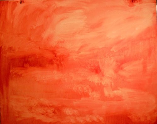 French Lick Creek, base coat of orangey/red