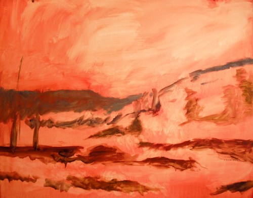 French Lick Creek, basic brush drawing with beginning color