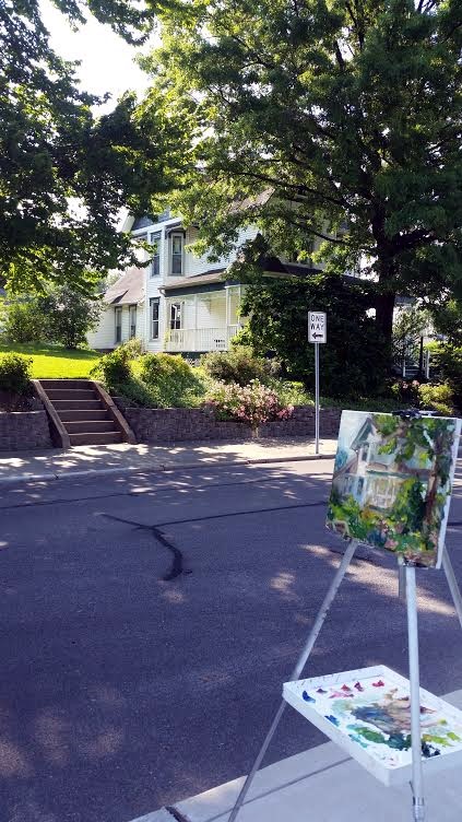 Main Street House #1 en plein air, Kit Miracle