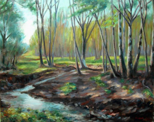 Ritter Creek, Final, 24 x 30, oil on canvas, Kit Miracle