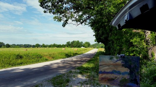 First laying in on toned canvas