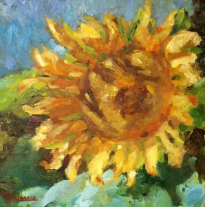 Sunflower, 12 x 12, oil, Kit Miracle $175