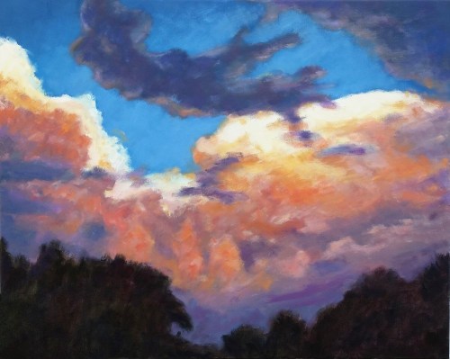 A.J.'s Clouds, oil on canvas, 24 x 30, Kit Miracle