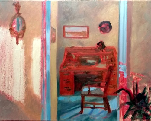 Interior with Desk, Step 3