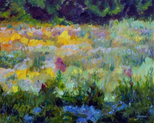 Monet's Fields, oil on canvas, 16 x 20, Kit Miracle