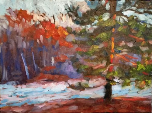 Frosty Field in Autumn, 12 x 16, oil on canvas, Kit Miracle