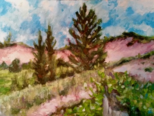 Indiana Dunes, 2015, oil on canvas board, 12 x 16, Kit Miracle